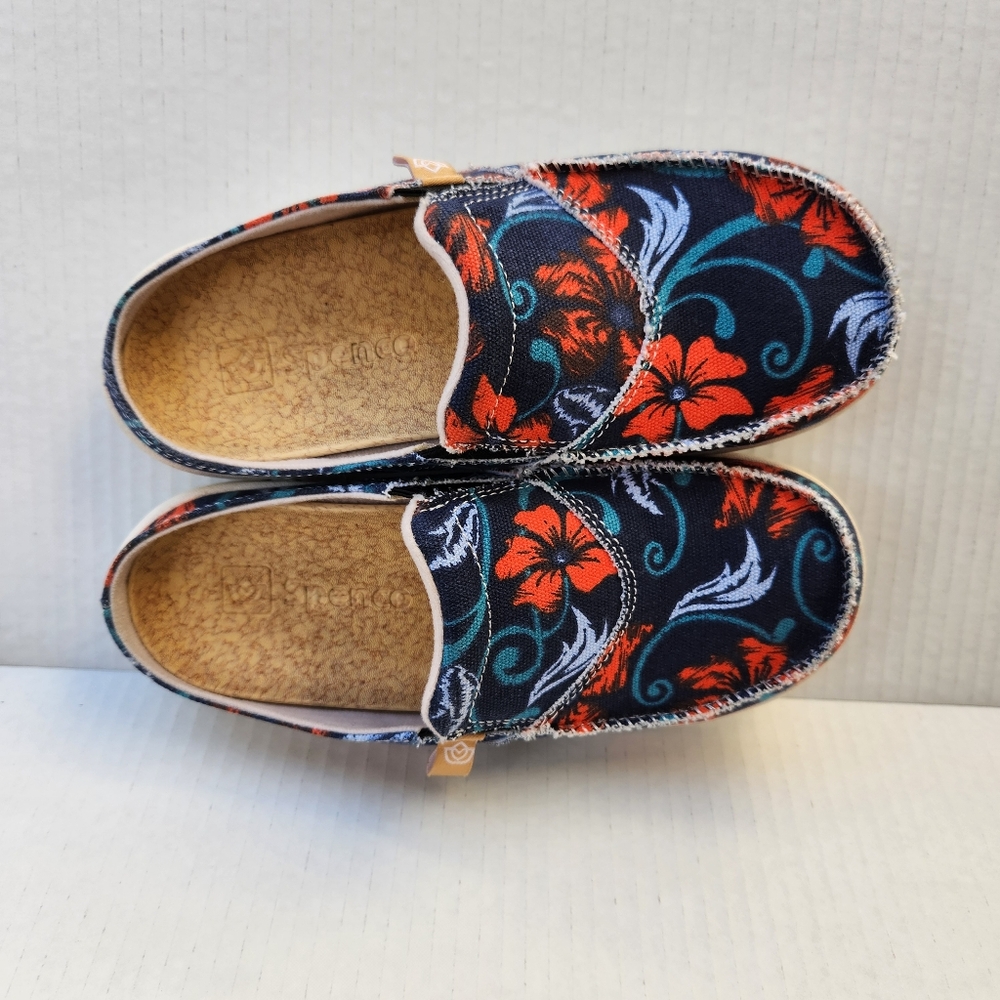 Spenco Siesta Solstice Poppy Print Floral Women's Size 5 Slip On Mules - Picture 3 of 7